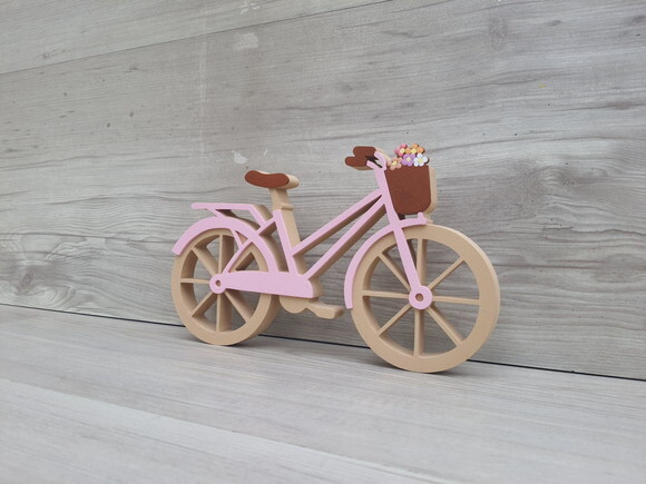 Bicicleta com Flores - Decoração de Mesa em mdf