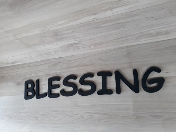 BLESSING - Palavra Decorativa de Parede em mdf