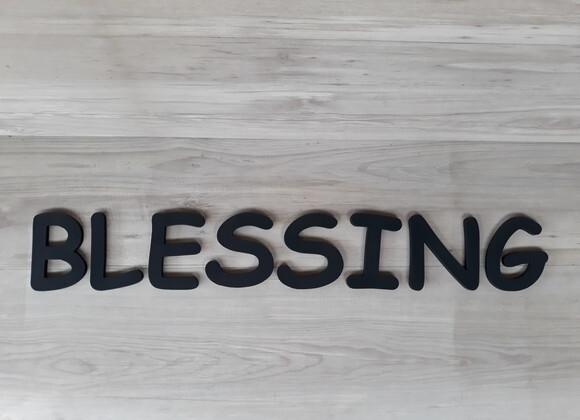 BLESSING - Palavra Decorativa de Parede em mdf