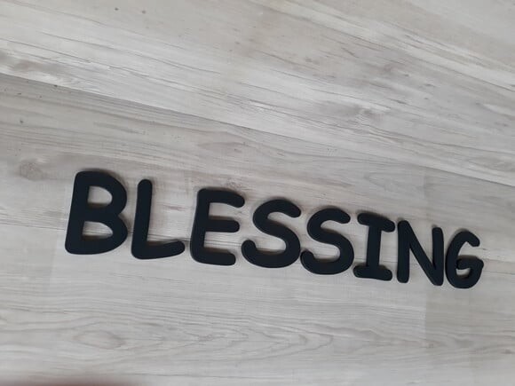 BLESSING - Palavra Decorativa de Parede em mdf