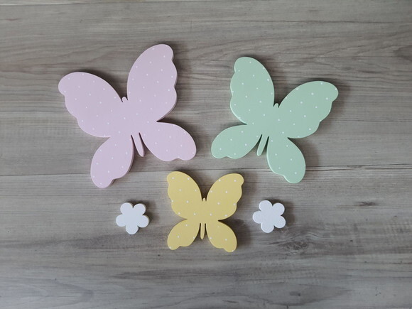 Borboletas e Flores de Parede em mdf