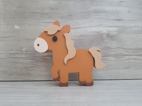 Cavalinho de Mesa em mdf - Decoração Fazendinha - 15 cm