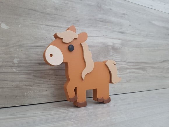 Cavalinho de Mesa em mdf - Decoração Fazendinha - 15 cm