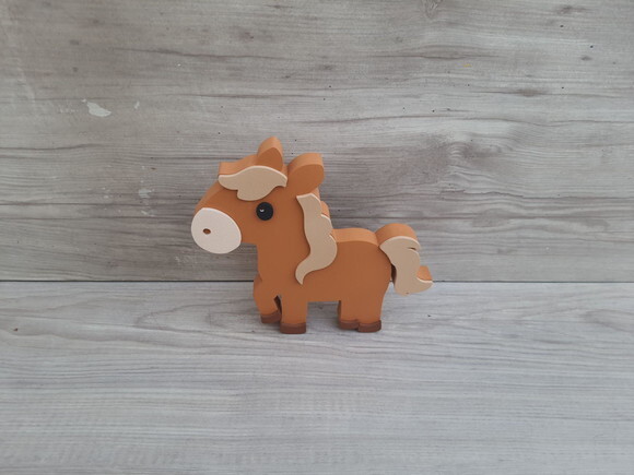 Cavalinho de Mesa em mdf - Decoração Fazendinha - 15 cm