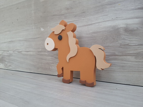 Cavalinho de Mesa em mdf - Decoração Fazendinha - 15 cm