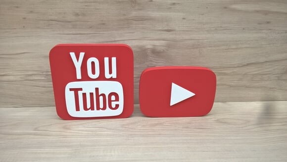 Combo Mídias Sociais - Simbolo Youtube e Youtube Play