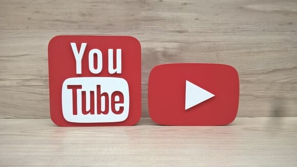 Combo Mídias Sociais - Simbolo Youtube e Youtube Play