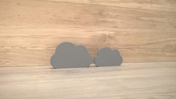 Combo Nuvens - 10 e 8 cm - peças decorativas em mdf