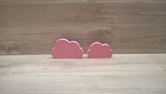 Combo Nuvens - 10 e 8 cm - peças decorativas em mdf