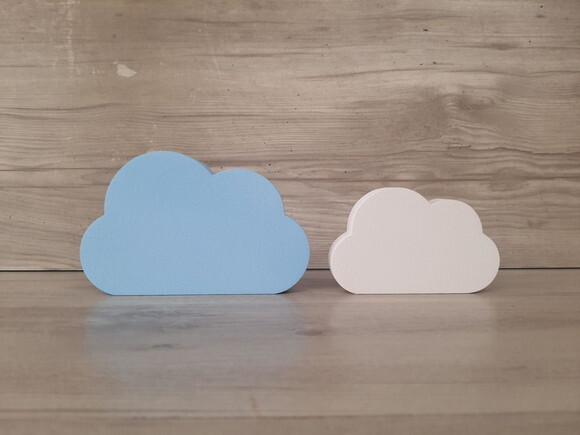 Combo Nuvens - 10 e 8 cm - Peças Decorativas em mdf