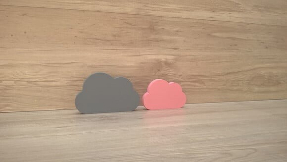 Combo Nuvens - 8 e 6 cm - peças decorativas em mdf