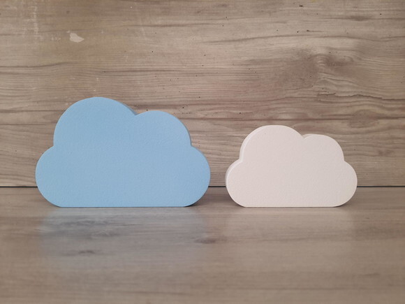 Combo Nuvens - 10 e 8 cm - Peças Decorativas em mdf