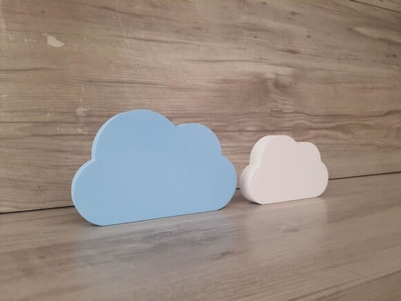 Combo Nuvens - 10 e 8 cm - Peças Decorativas em mdf