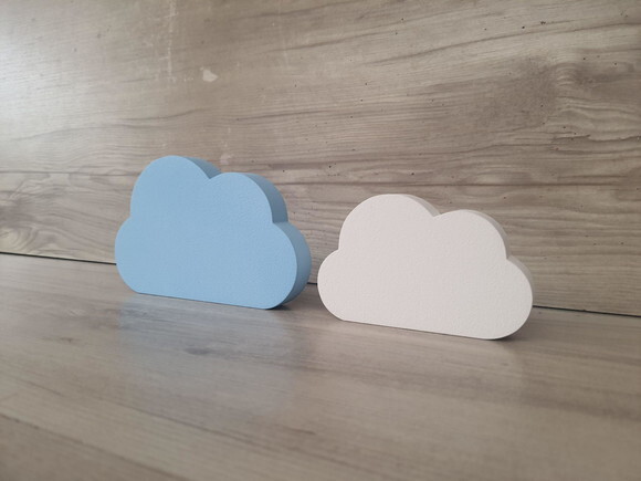 Combo Nuvens - 10 e 8 cm - Peças Decorativas em mdf