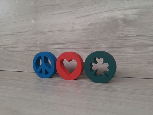 Combo Símbolos Amor Paz e Sorte - Miniatura