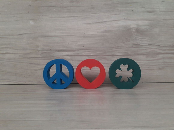 Combo Símbolos Amor Paz e Sorte - Miniatura