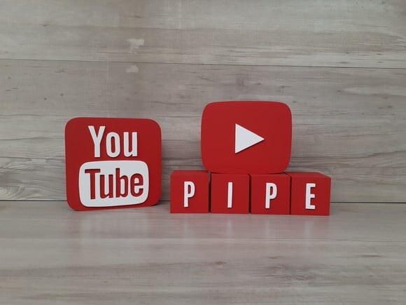 Combo Youtube - Nome em Cubos 4 Letras + Símbolos
