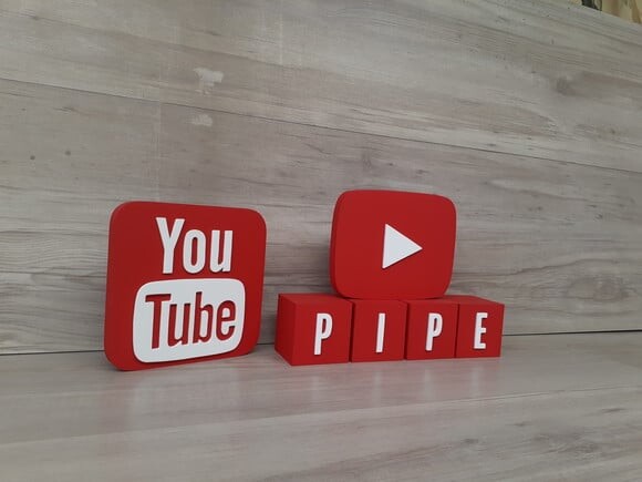 Combo Youtube - Nome em Cubos 4 Letras + Símbolos
