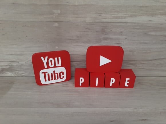 Combo Youtube - Nome em Cubos 4 Letras + Símbolos