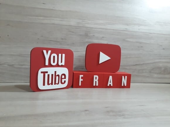 Combo Youtube - Nome em Cubos 4 Letras + Símbolos