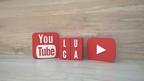 Combo Youtube - Nome em Cubos 4 Letras + Símbolos