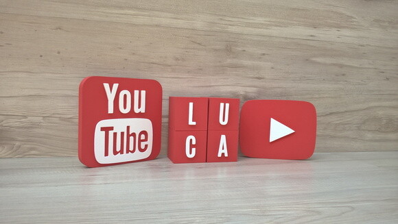 Combo Youtube - Nome em Cubos 4 Letras + Símbolos