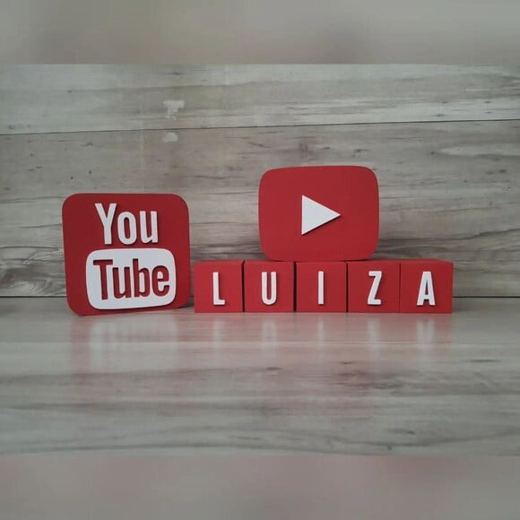 Combo Youtube - Nome em Cubos 5 Letras + Símbolos