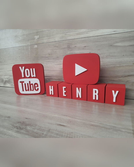 Combo Youtube - Nome em Cubos 5 Letras + Símbolos