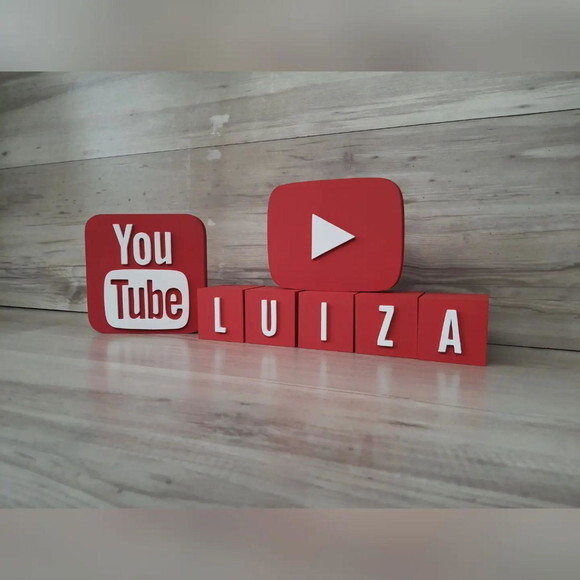 Combo Youtube - Nome em Cubos 5 Letras + Símbolos