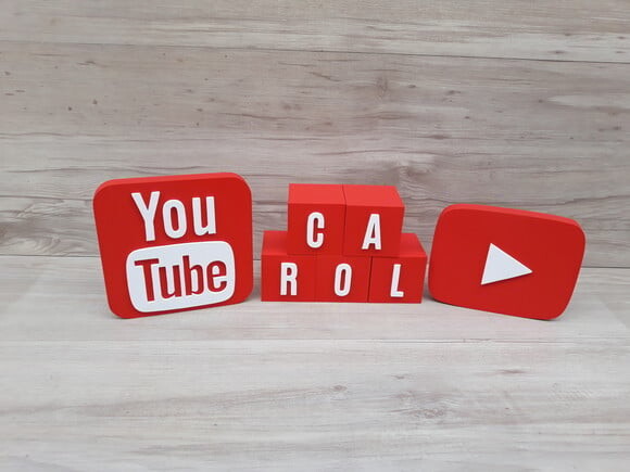Combo Youtube - Nome em Cubos 5 Letras + Símbolos