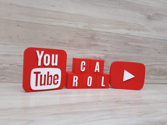 Combo Youtube - Nome em Cubos 5 Letras + Símbolos