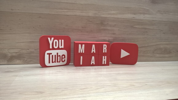 Combo Youtube - Nome em Cubos 6 Letras + Símbolos