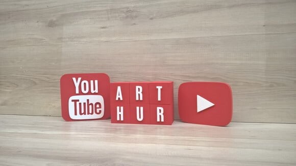 Combo Youtube - Nome em Cubos 6 Letras + Símbolos