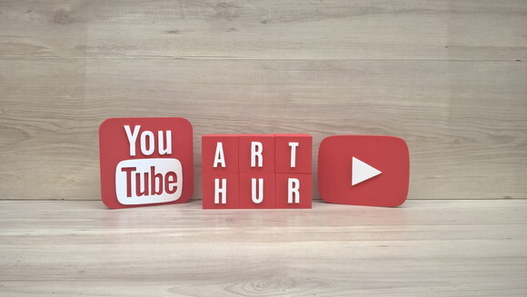 Combo Youtube - Nome em Cubos 6 Letras + Símbolos