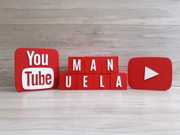 Combo Youtube - Nome em Cubos 7 Letras + Símbolos