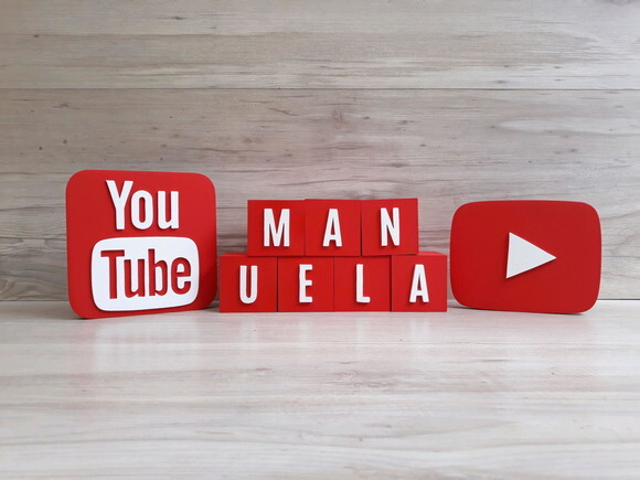 Combo Youtube - Nome em Cubos 7 Letras + Símbolos