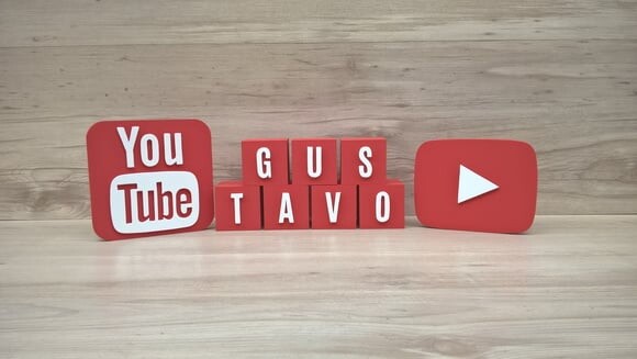 Combo Youtube - Nome em Cubos 7 Letras + Símbolos