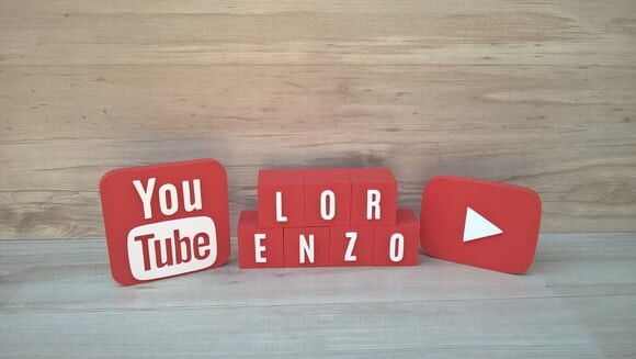 Combo Youtube - Nome em Cubos 7 Letras + Símbolos