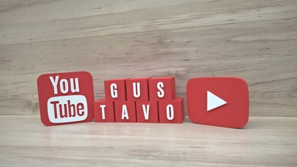 Combo Youtube - Nome em Cubos 7 Letras + Símbolos