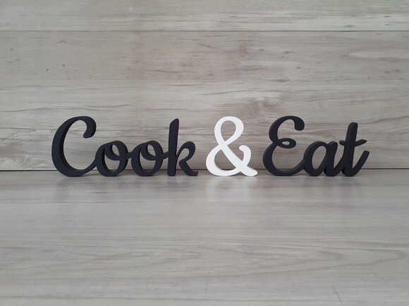 Cook & Eat - palavras de mesa em mdf