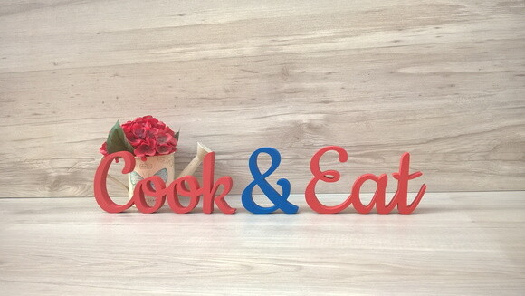 Cook & Eat - palavras de mesa em mdf