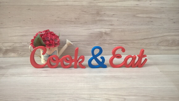 Cook & Eat - palavras de mesa em mdf