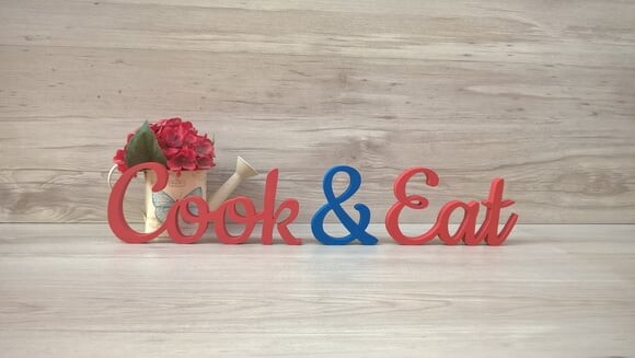 Cook & Eat - palavras de mesa em mdf