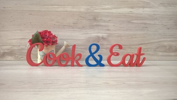 Cook & Eat - palavras de mesa em mdf