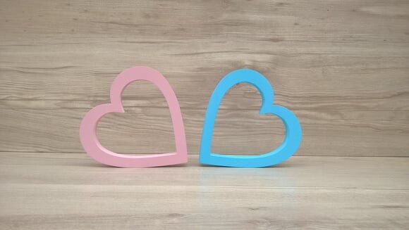 Corações Chá de Revelação Boy Girl 10 cm