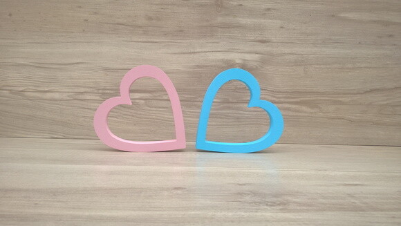 Corações Chá de Revelação Boy Girl 10 cm