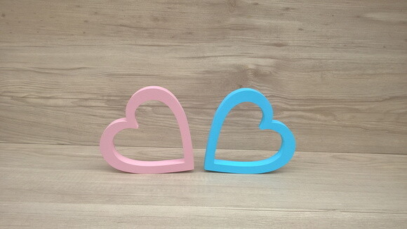 Corações Chá de Revelação Boy Girl 10 cm
