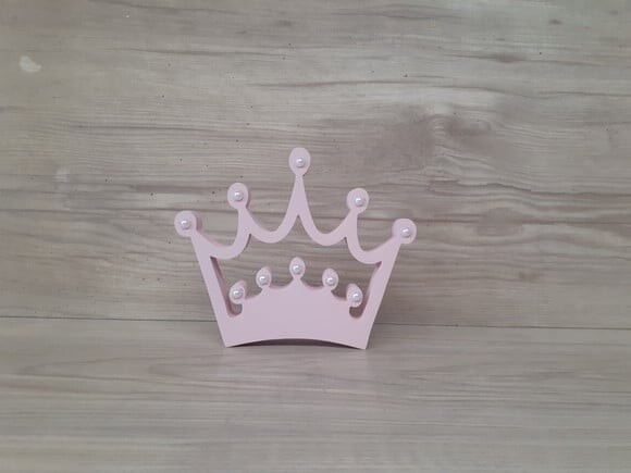 Coroa Em Mdf Com Aplicação De Strass Ou Pérola - 10 Cm
