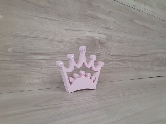 Coroa Em Mdf Com Aplicação De Strass Ou Pérola - 10 Cm