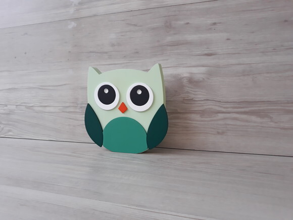 Coruja de mesa em MDF - Decoração Infantil - 15 cm